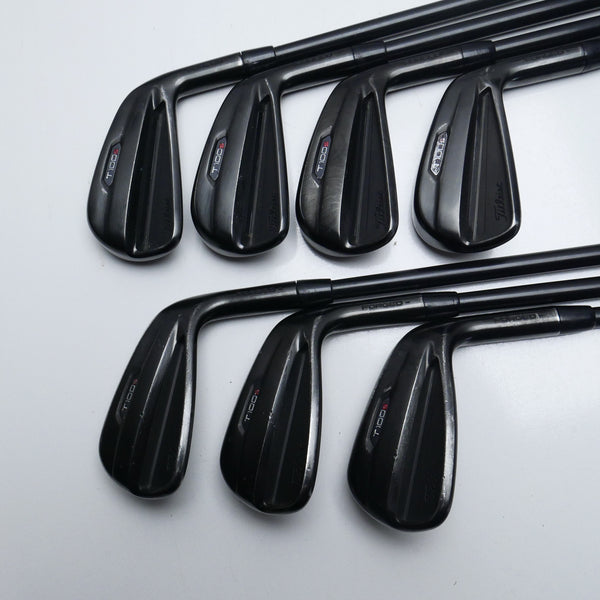 Used Titleist T100S 2021 Black Iron Set / 4 - PW / Stiff Flex