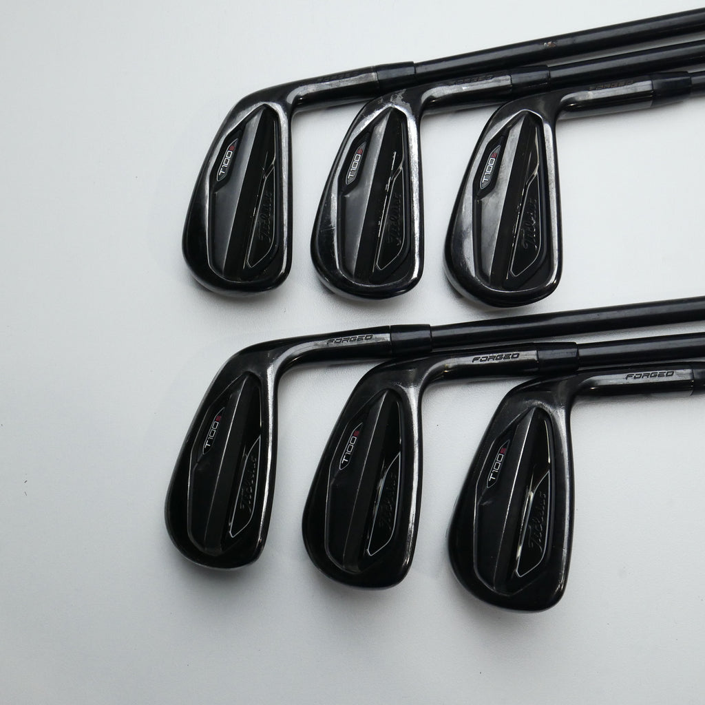 Used Titleist T100S 2021 Black Iron Set / 5 - PW / Stiff Flex