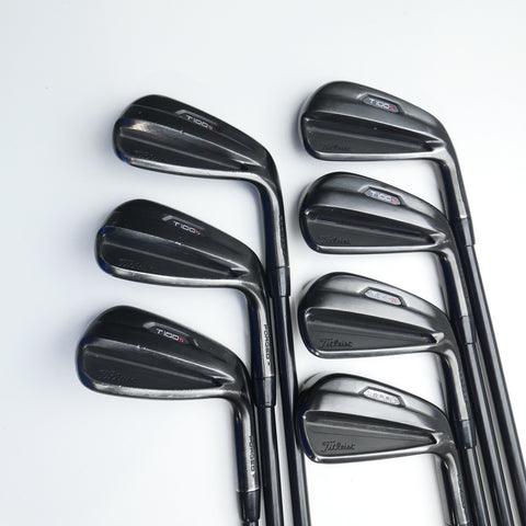 Used Titleist T100S Black Iron Set / 4 - PW / Stiff Flex