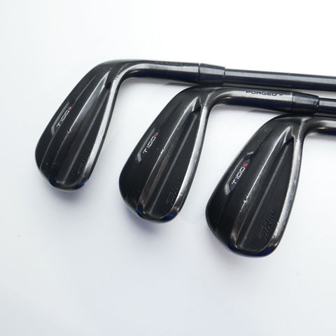 Used Titleist T100S Black Iron Set / 4 - PW / Stiff Flex