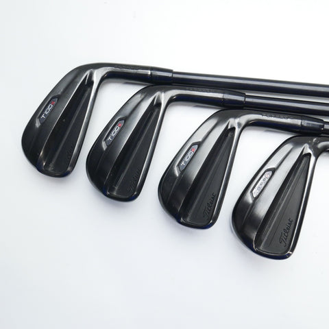 Used Titleist T100S Black Iron Set / 4 - PW / Stiff Flex