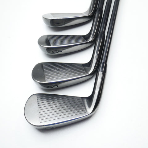 Used Titleist T100S Black Iron Set / 4 - PW / Stiff Flex