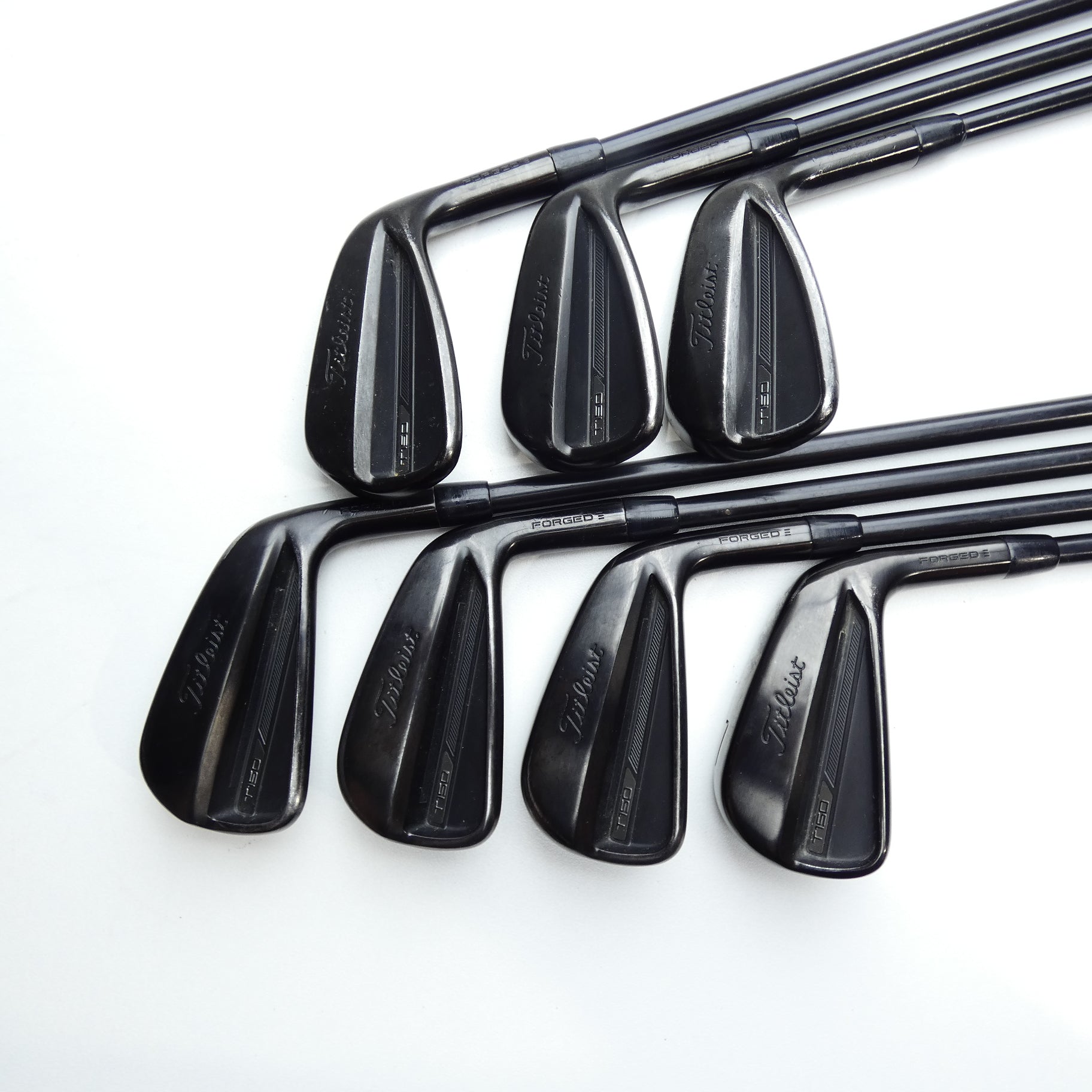 Used Titleist T150 2023 Vapor Black Iron Set / 4 - PW / Stiff Flex