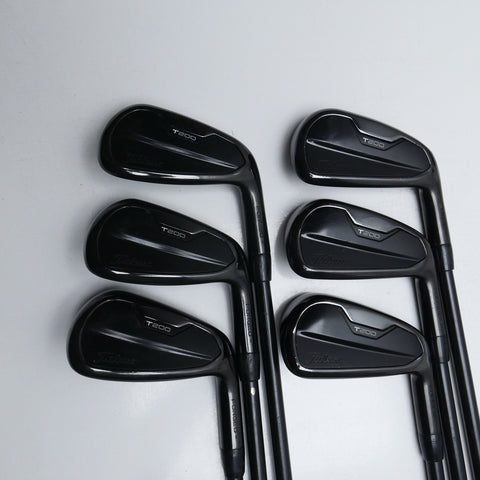 Used Titleist T200 2021 Black Irons Iron Set / 5 - PW / Stiff Flex