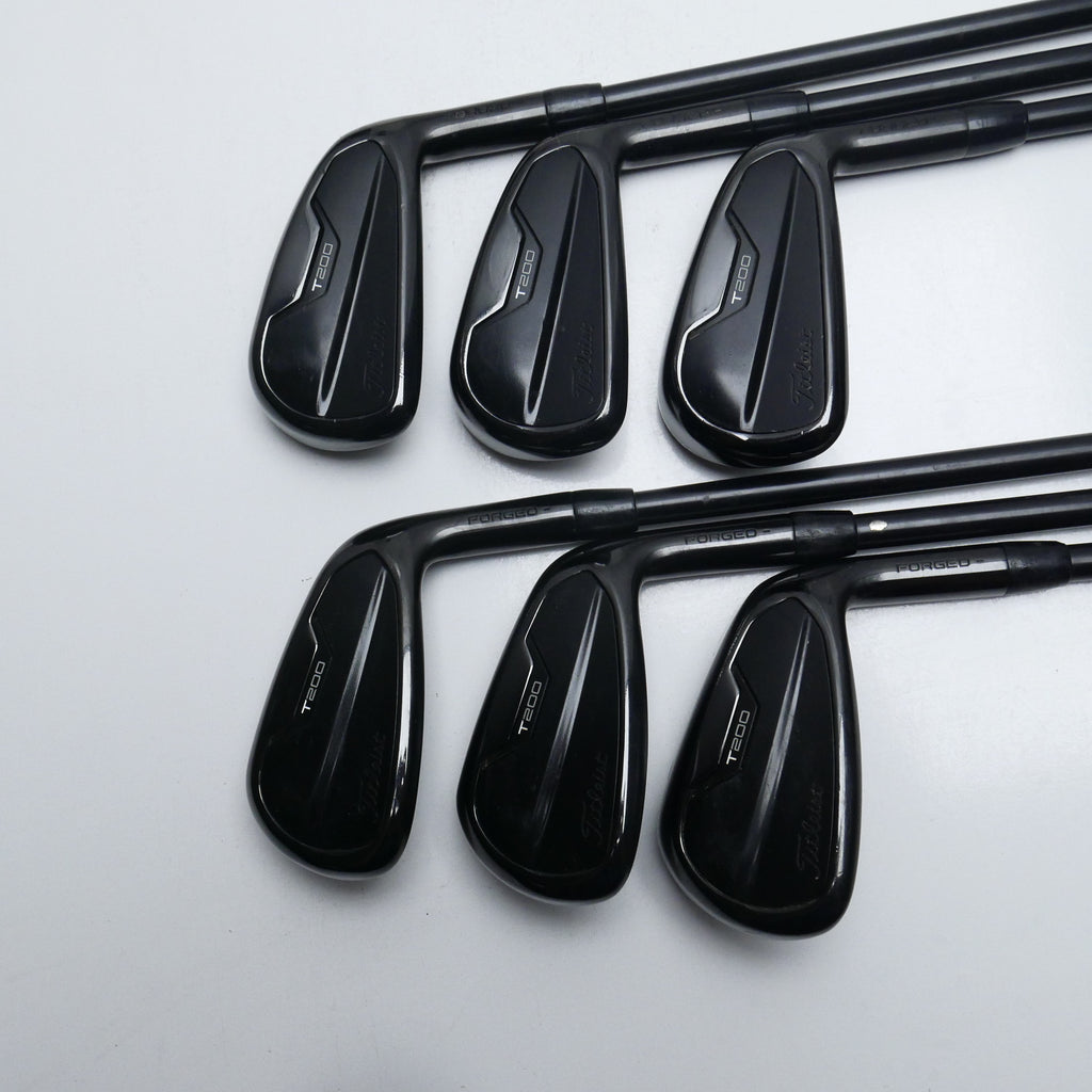 Used Titleist T200 2021 Black Irons Iron Set / 5 - PW / Stiff Flex
