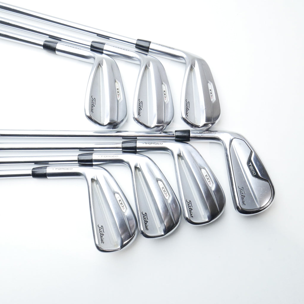 Used Titleist T200 2021 & T100s 2021 Iron Set / 4 - PW / Stiff Flex / Left-Hand
