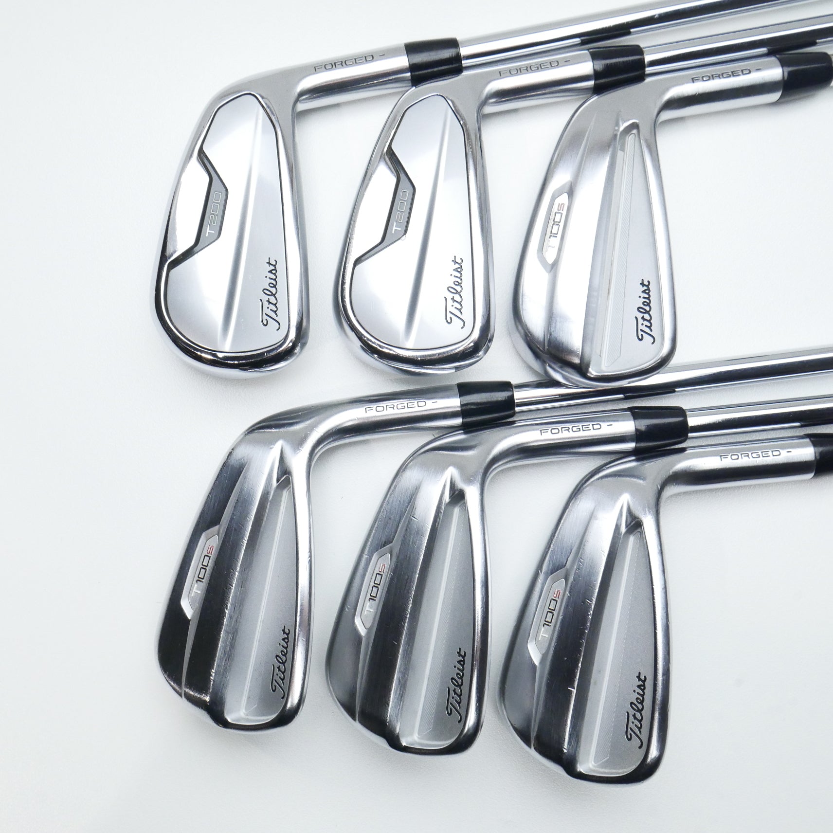 Used Titleist T200 2021 & T100s 2021 Iron Set / 5 - PW / Regular Flex