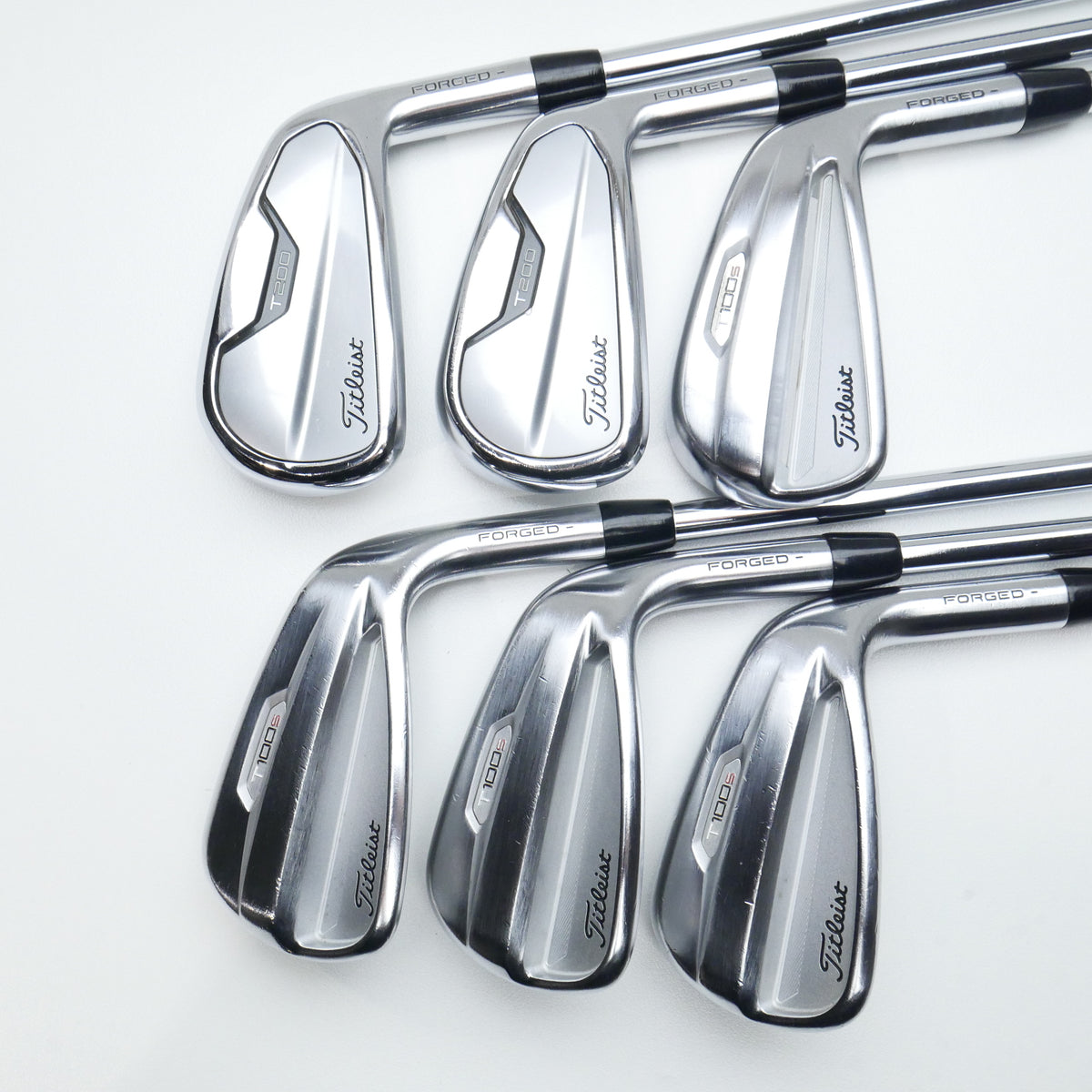 Used Titleist T200 2021 & T100s 2021 Iron Set / 5 - PW / Regular Flex