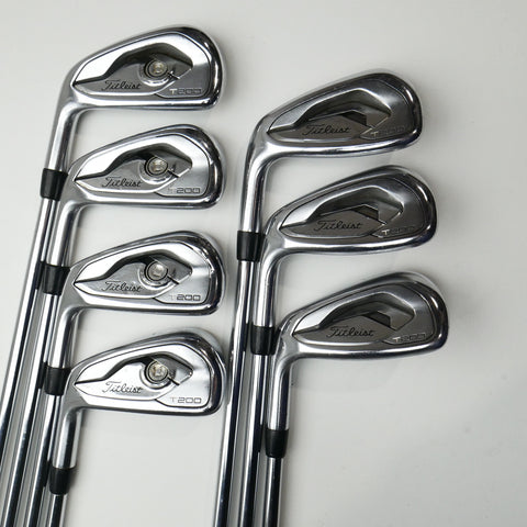 Used Titleist T200 Iron Set / 4 - PW / Stiff Flex / Left-Handed