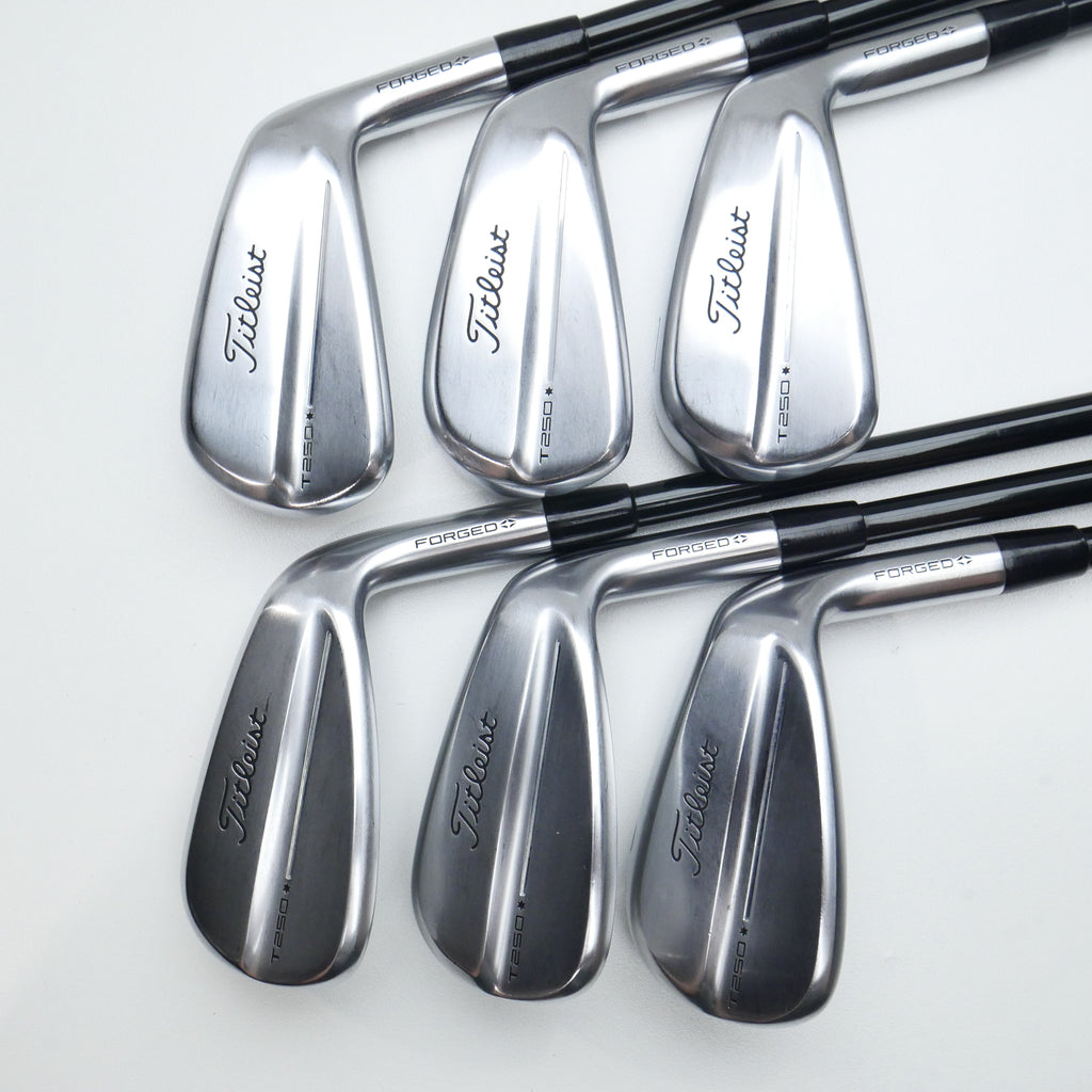 Used Titleist T250 Launch Spec Iron Set / 5 - PW / Stiff Flex / Synyster 90