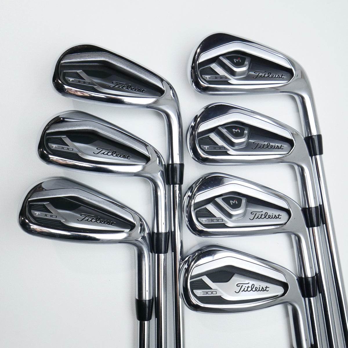 Used Titleist T300 2021 Iron Set / 5 - PW + AW / Stiff Flex