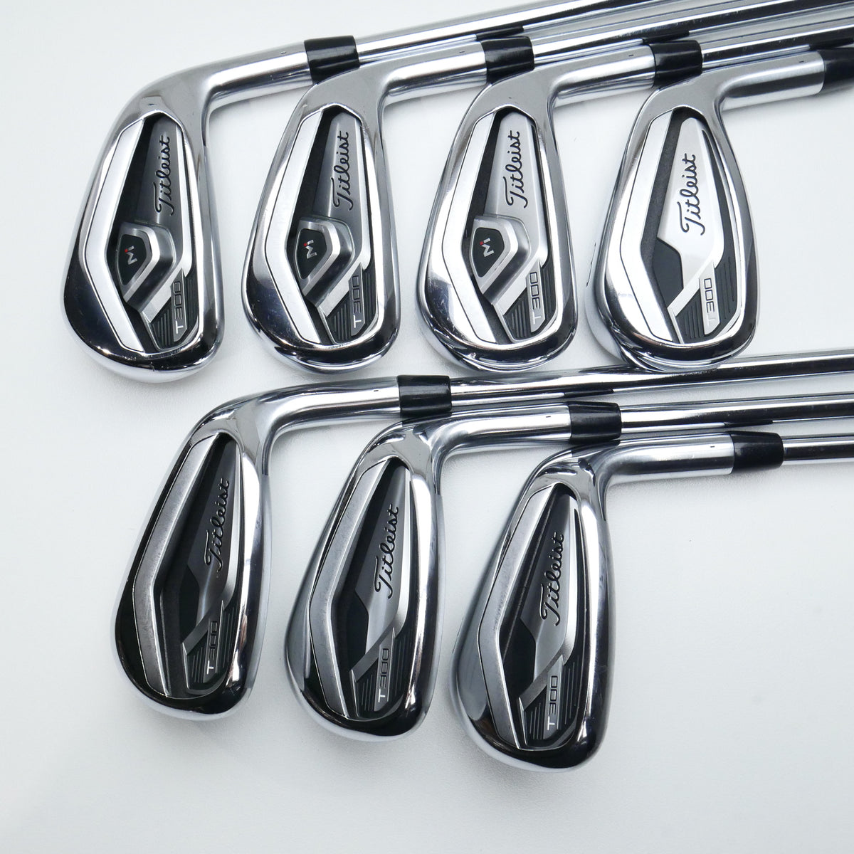 Used Titleist T300 2021 Iron Set / 5 - PW + AW / Stiff Flex