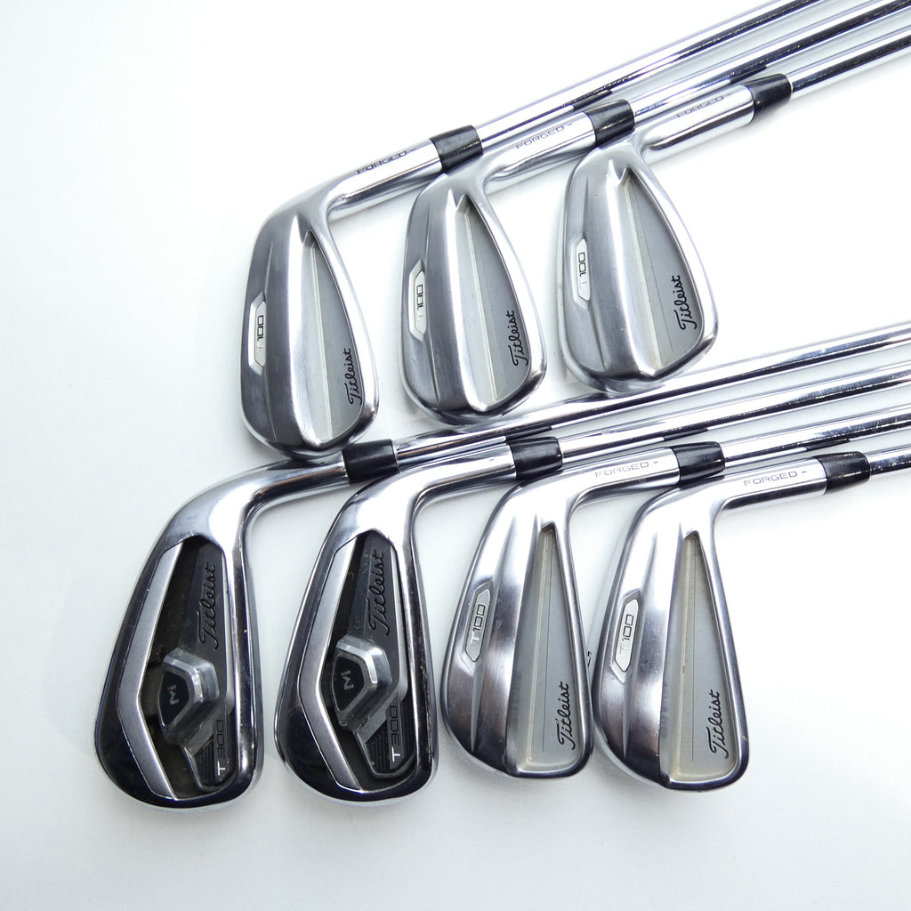 Used Titleist T300 2021 & T100 2021 Combo Iron Set / 4 - PW / Stiff Flex