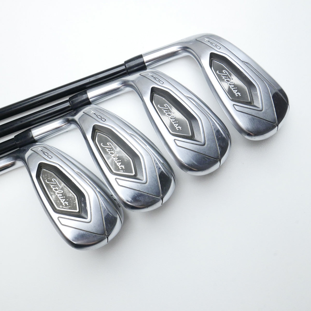 Used Titleist T400 Iron Set / 5 - SW + 43° + 49° / Lite Flex / Left-Handed