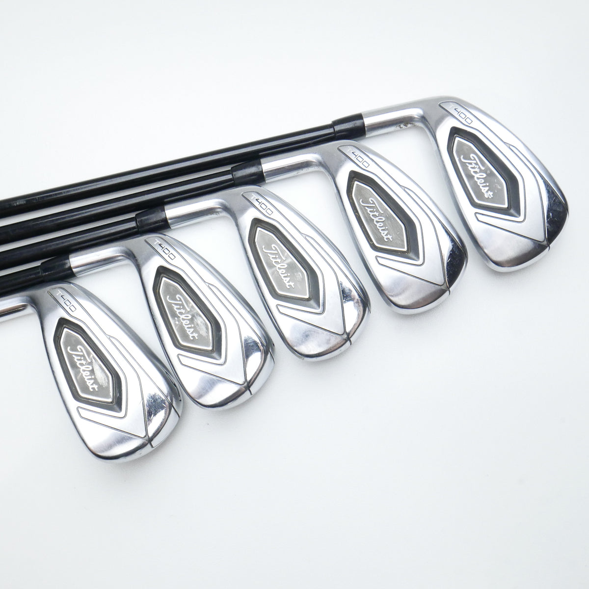 Used Titleist T400 Iron Set / 5 - SW + 43° + 49° / Lite Flex / Left-Handed