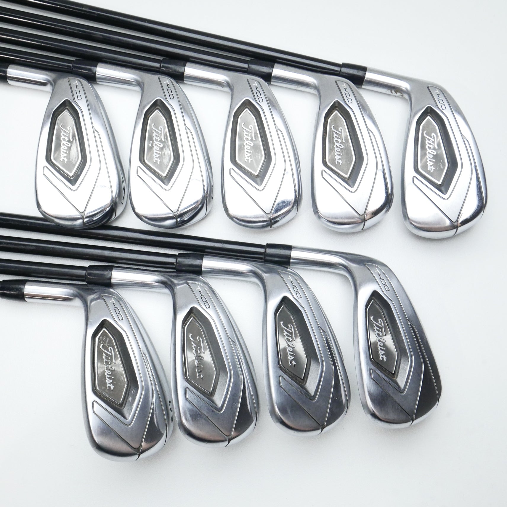 Used Titleist T400 Iron Set / 5 - SW + 43° + 49° / Lite Flex / Left-Handed