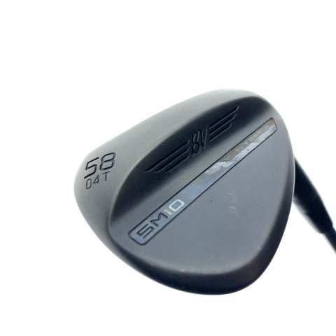 Used Titleist Vokey SM10 Jet Black Lob Wedge / 58.0 Degrees / Stiff Flex