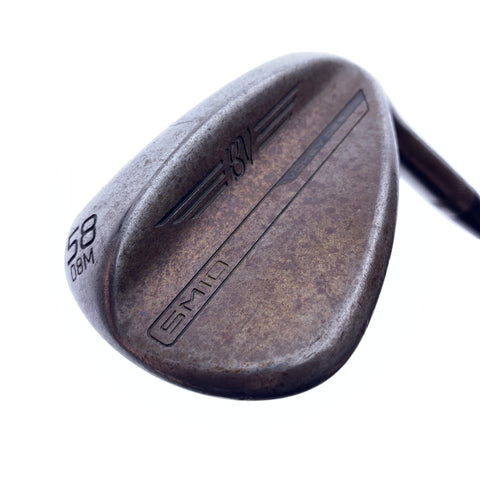 Used Titleist Vokey SM10 Raw Lob Wedge / 58.0 Degrees / Stiff Flex