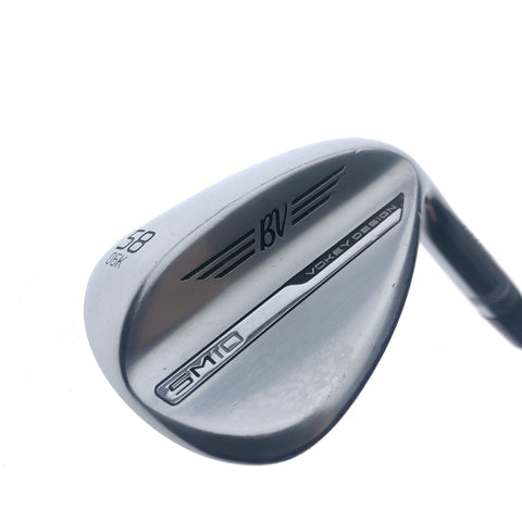 Used Titleist Vokey SM10 Tour Chrome Lob Wedge / 58.0 Degrees / Regular Flex