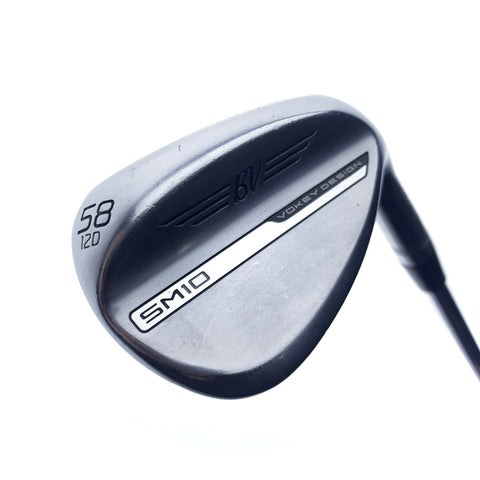Used Titleist Vokey SM10 Tour Chrome Lob Wedge / 58.0 Degrees / Wedge Flex