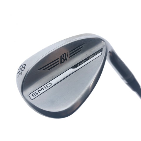 Used Titleist Vokey SM10 Tour Chrome Lob Wedge / 58.0 Degrees / X-Stiff Flex