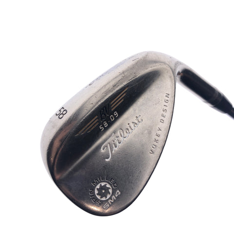 Used Titleist Vokey SM4 Black Lob Wedge / 58.0 Degrees / Wedge Flex