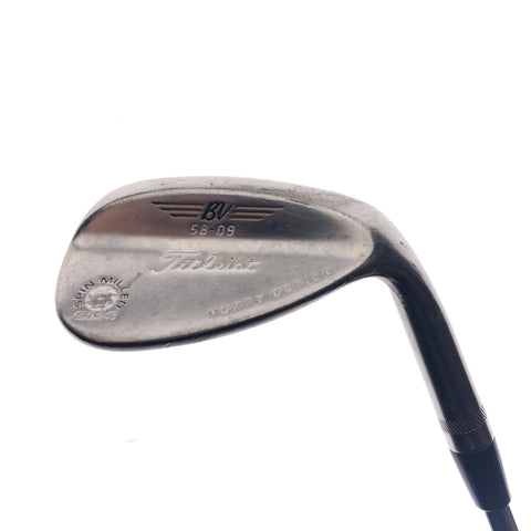 Used Titleist Vokey SM4 Black Lob Wedge / 58.0 Degrees / Wedge Flex