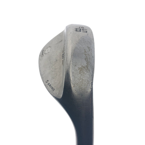 Used Titleist Vokey SM5 Gold Nickel Lob Wedge / 58.0 Degrees / Regular Flex