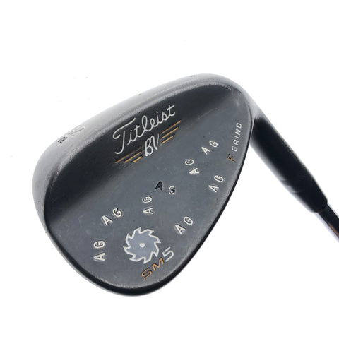 Used Titleist Vokey SM5 Raw Black Gap Wedge / 52.0 Degrees / Stiff Flex