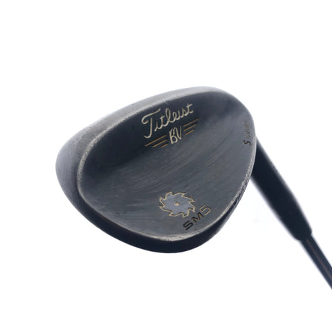 Used Titleist Vokey SM5 Raw Black Lob Wedge / 58.0 Degrees / Wedge Flex