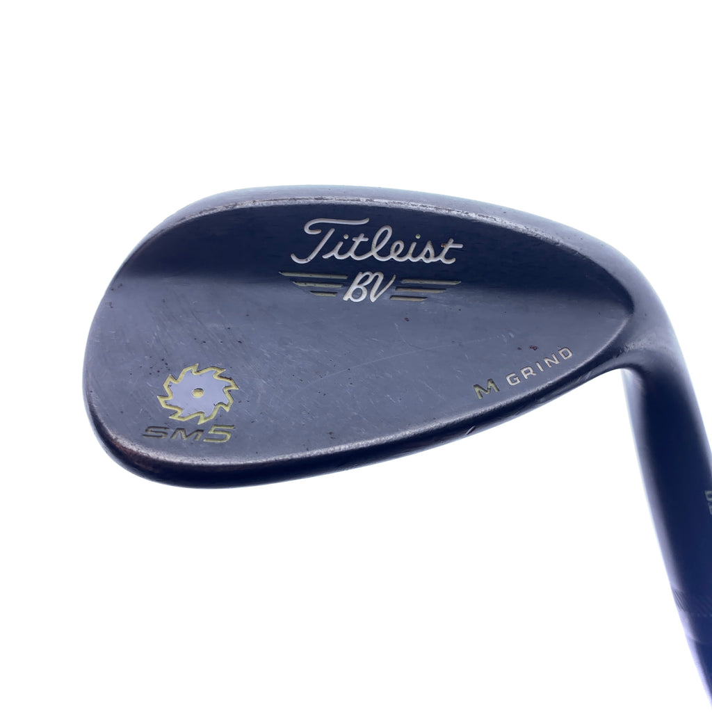 Used Titleist Vokey SM5 Raw Black Lob Wedge / 58.0 Degrees / Wedge Flex