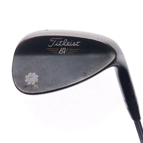 Used Titleist Vokey SM5 Raw Black Sand Wedge / 54.0 Degrees / Wedge Flex