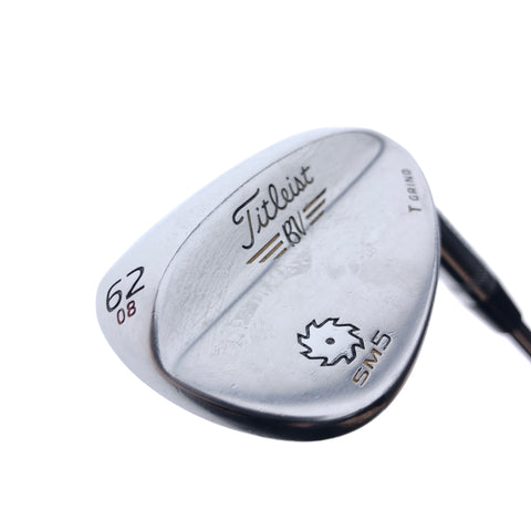 Used Titleist Vokey SM5 Tour Chrome Lob Wedge / 62.0 Degrees / Wedge Flex