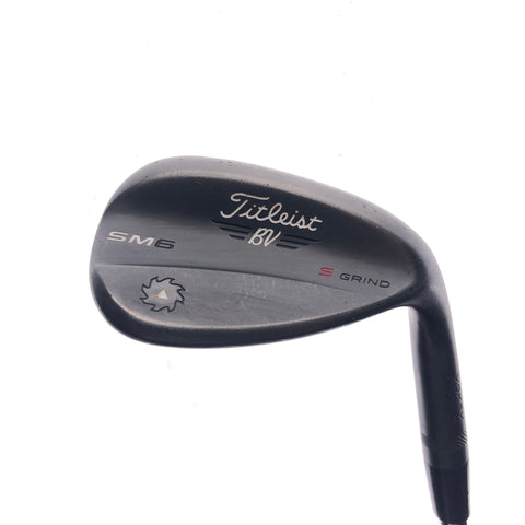 Used Titleist Vokey SM6 Jet Black Lob Wedge / 58.0 Degrees / Wedge Flex