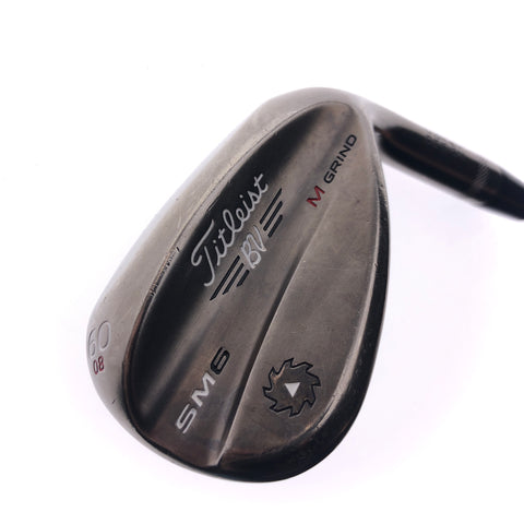 Used Titleist Vokey SM6 Jet Black Lob Wedge / 60.0 Degrees / Wedge Flex