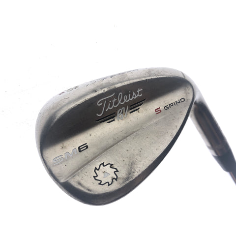 Used Titleist Vokey SM6 Steel Grey Lob Wedge / 58.0 Degrees / Wedge Flex