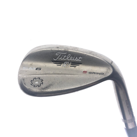 Used Titleist Vokey SM6 Steel Grey Lob Wedge / 58.0 Degrees / Wedge Flex