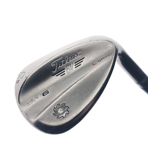 Used Titleist Vokey SM6 Steel Grey Lob Wedge / 60.0 Degrees / Wedge Flex