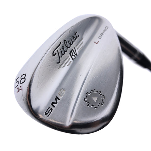 Used Titleist Vokey SM6 Tour Chrome Lob Wedge / 58.0 Degrees / Wedge Flex