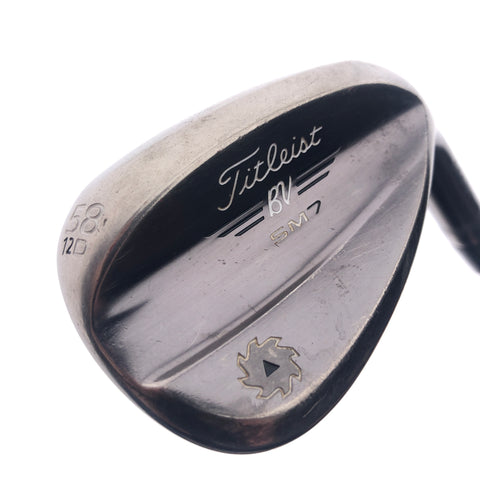 Used Titleist Vokey SM7 Brushed Steel Lob Wedge / 58.0 Degrees / Wedge Flex
