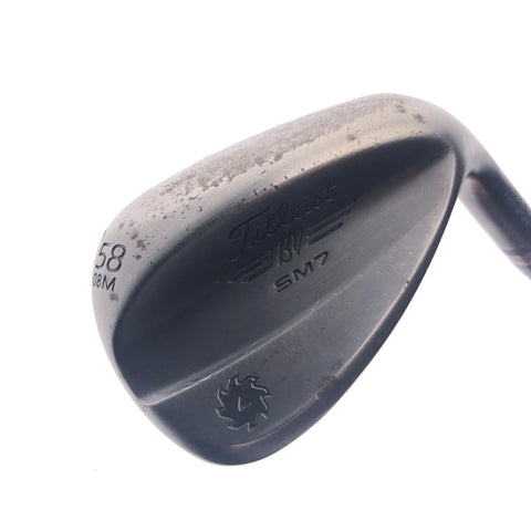 Used Titleist Vokey SM7 Jet Black Lob Wedge / 58.0 Degrees / Wedge Flex