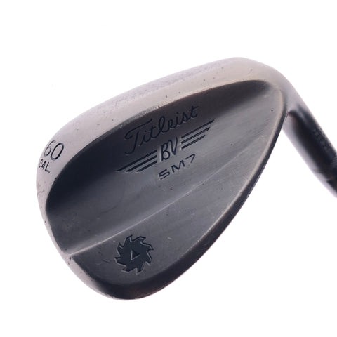Used Titleist Vokey SM7 Jet Black Lob Wedge / 60.0 Degrees / Wedge Flex