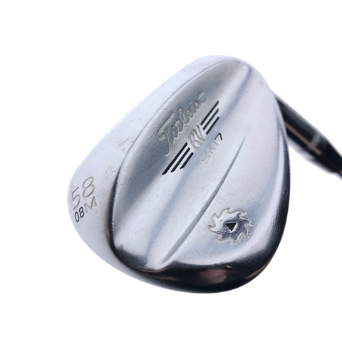 Used Titleist Vokey SM7 Tour Chrome Lob Wedge / 58.0 Degrees / Wedge Flex