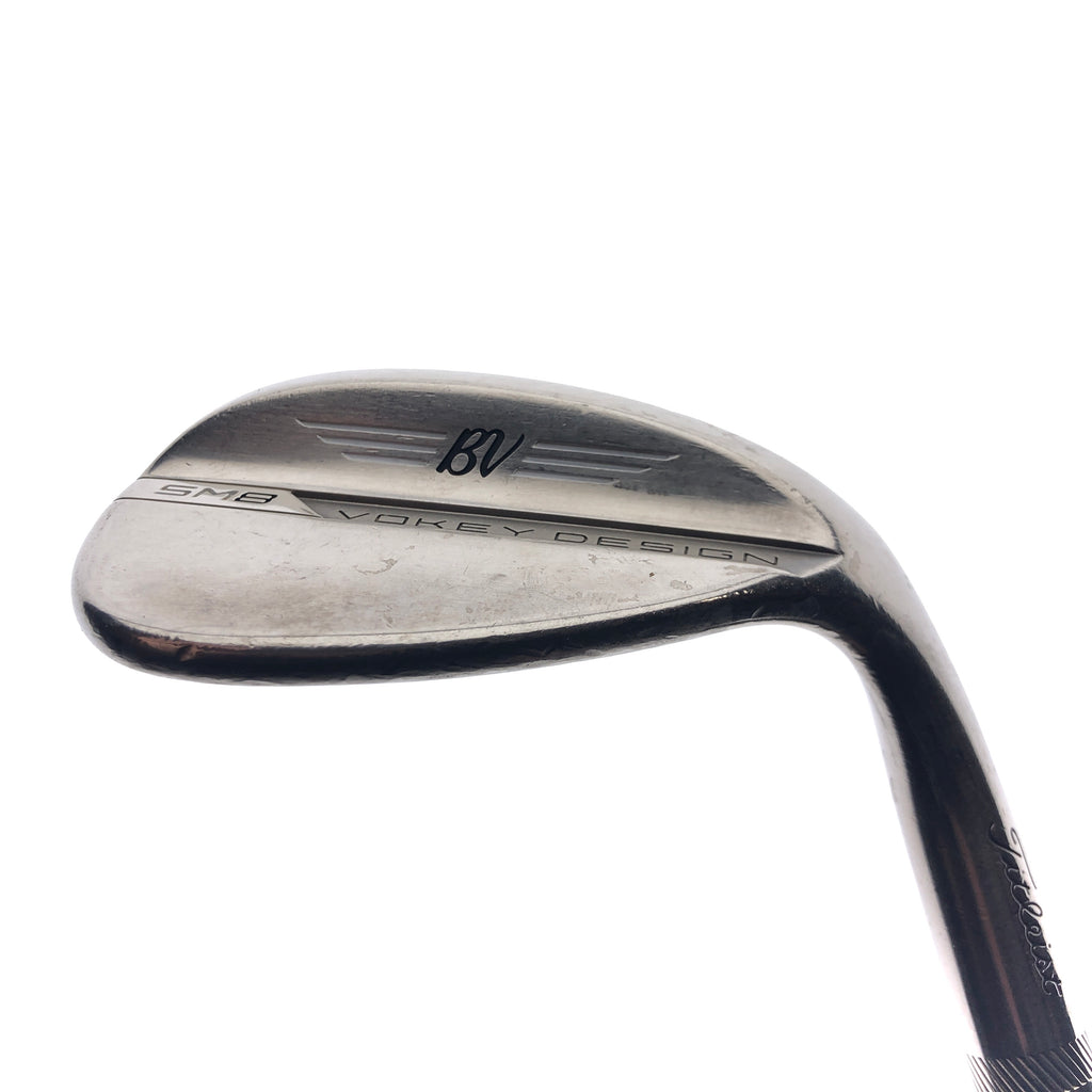 Used Titleist Vokey SM8 Brushed Steel Lob Wedge / 58.0 Degrees / Stiff Flex