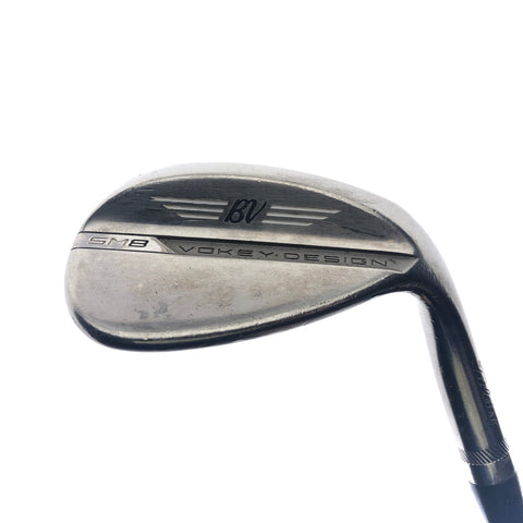 Used Titleist Vokey SM8 Brushed Steel Lob Wedge / 58.0 Degrees / Stiff Flex