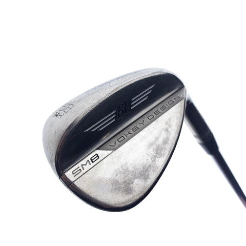 Used Titleist Vokey SM8 Brushed Steel Lob Wedge / 58.0 Degrees / Wedge Flex