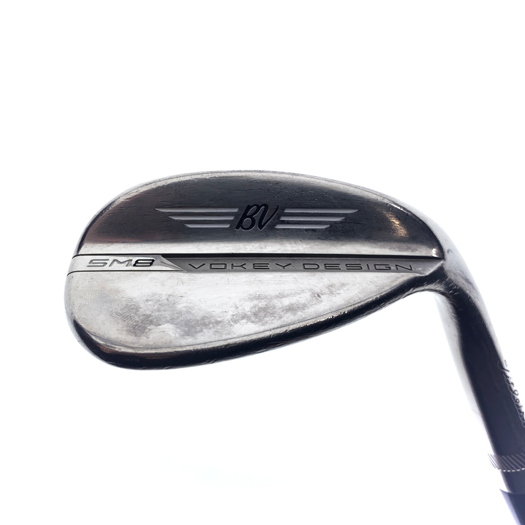 Used Titleist Vokey SM8 Brushed Steel Lob Wedge / 58.0 Degrees / Wedge Flex