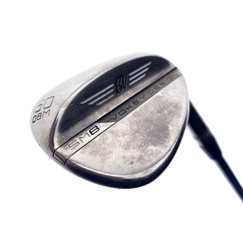 Used Titleist Vokey SM8 Brushed Steel Lob Wedge / 60.0 Degrees / Wedge Flex