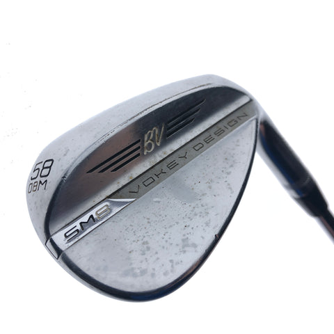 Used Titleist Vokey SM8 Tour Chrome Lob Wedge / 58.0 Degrees / Wedge Flex