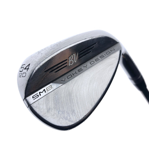 Used Titleist Vokey SM8 Tour Chrome Sand Wedge / 54.0 Degrees / X-Stiff Flex